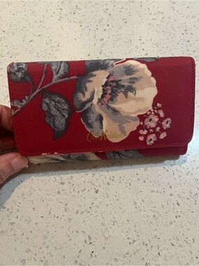 Cath Kidston Red Floral wallet with multiple card holder storage for its size!